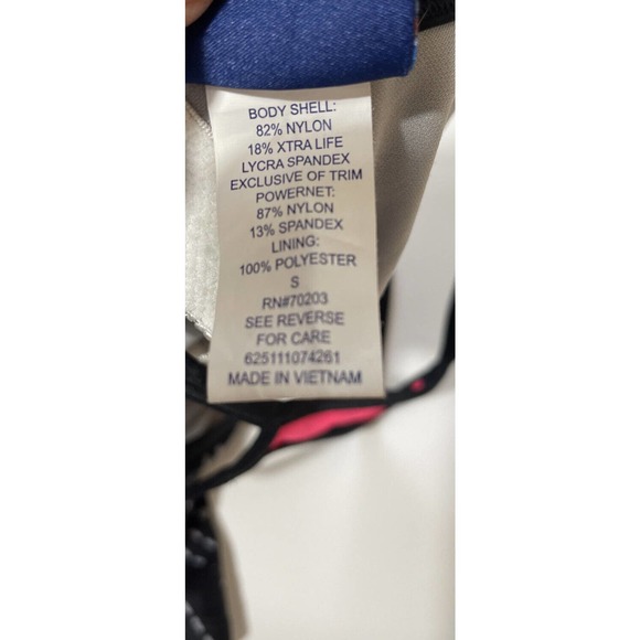 CHAMPION One Piece Racer Back Swimsuit Women’s S Black Gray Nylon Spandex - Picture 4 of 5